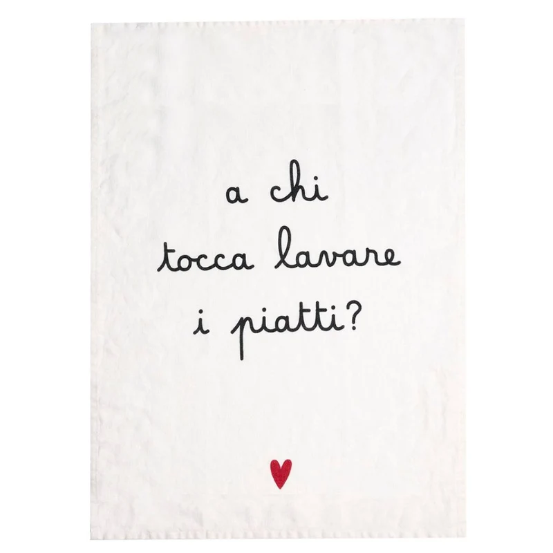 Simple Day – Canovaccio lino bianco o naturale con scritte e decori