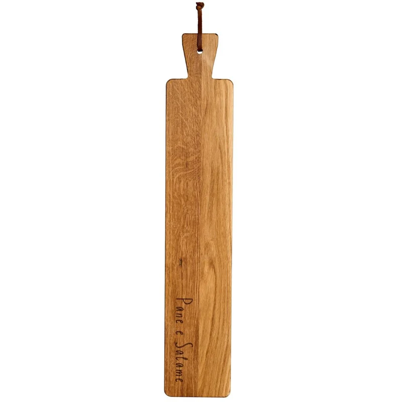 Simple Day - Tagliere in legno 65cmx11cm con scritta Pane e Salame