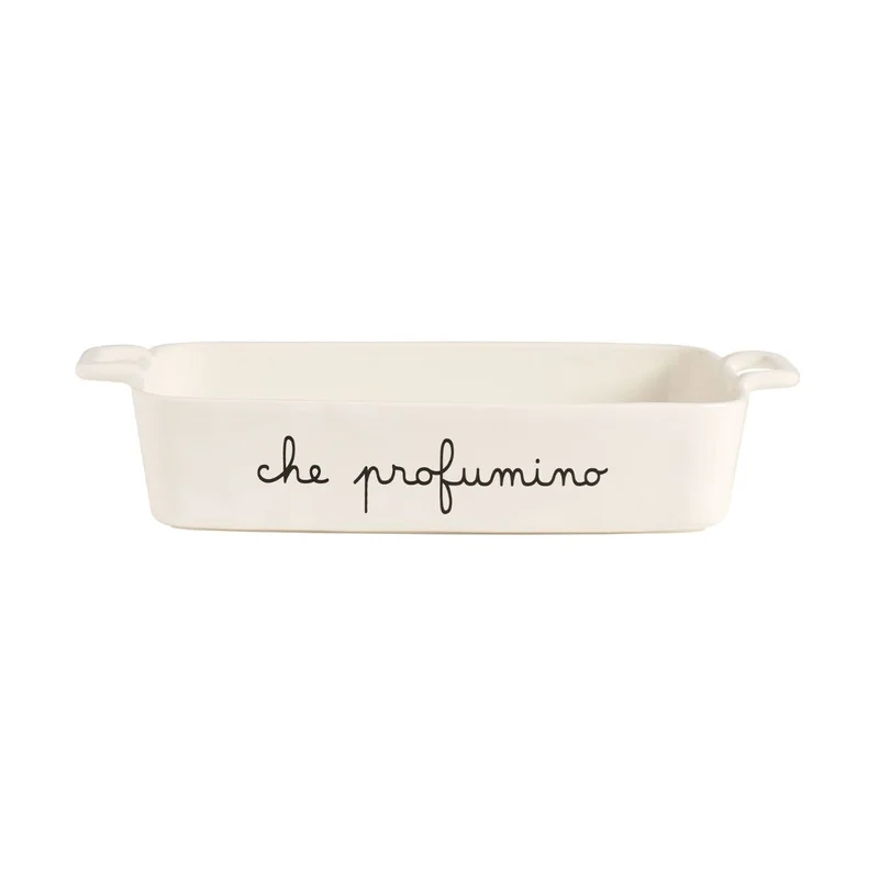 Simple Day - Pirofila in grès rettangolare con scritta