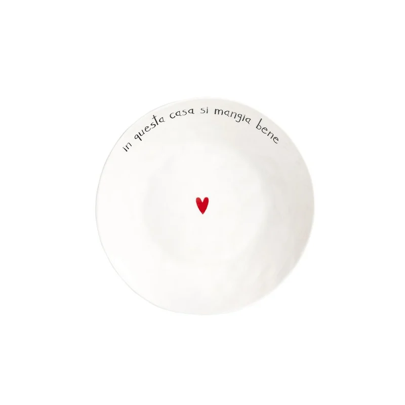 Simple Day – Set 2 piatti fondi Ø20 cm con scritte