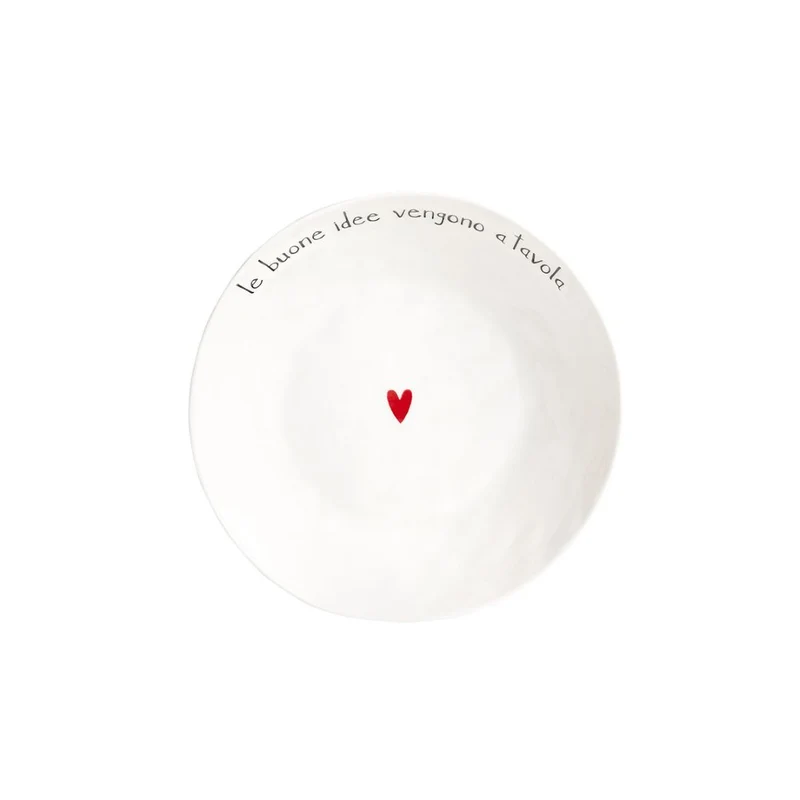 Simple Day – Set 2 piatti fondi Ø20 cm con scritte