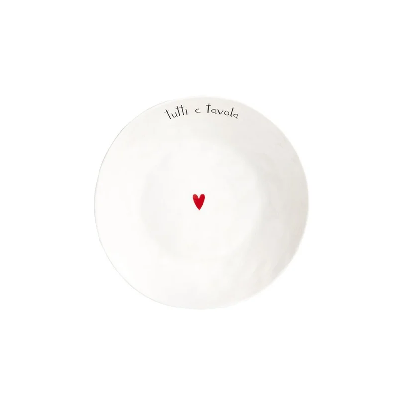 Simple Day – Set 2 piatti fondi Ø20 cm con scritte