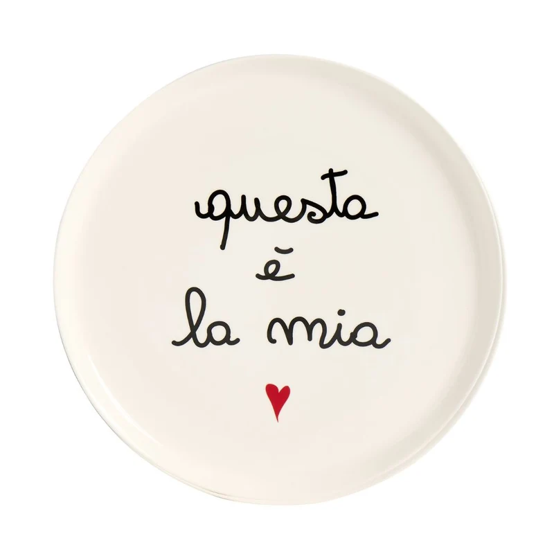 Simple Day – Piatto per pizza Ø31,5 cm con scritte
