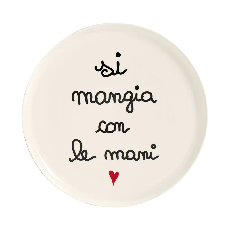 Simple Day – Piatto per pizza Ø31,5 cm con scritte