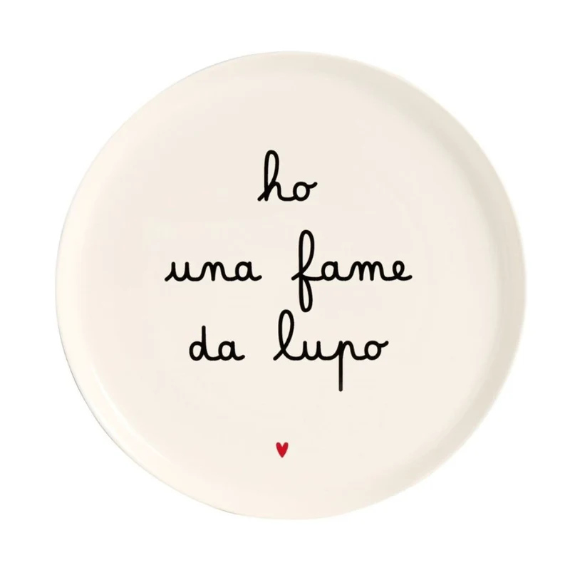 Simple Day – Piatto per pizza Ø31,5 cm con scritte