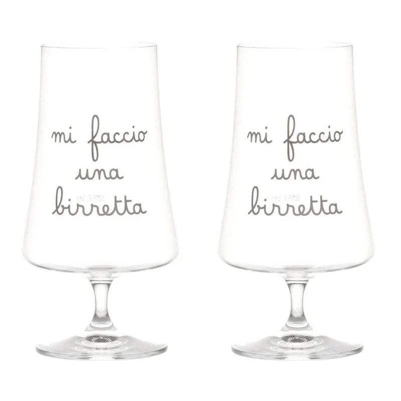 Simple Day – Set 2 bicchieri birra 55 cl con scritte