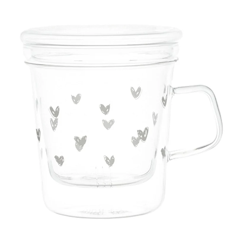 Simple Day – Tisaniera con infusore 400 ml con scritte