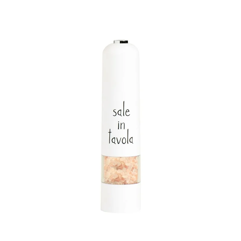 Simple Day – Macinasale elettrico Ø5,2×H22 cm con scritte