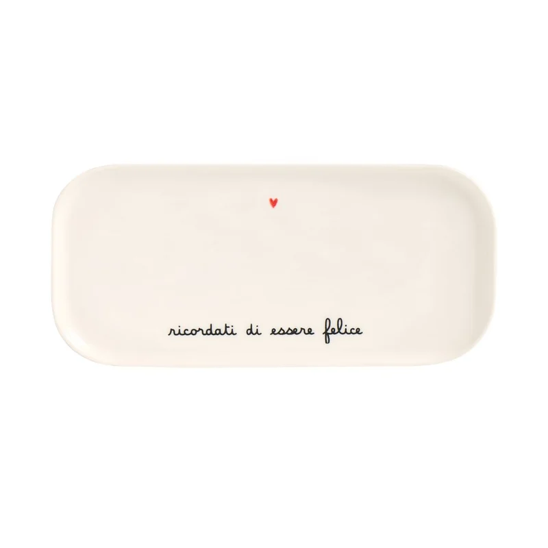Simple Day – Vassoio rettangolare 31,8×15 cm con scritte