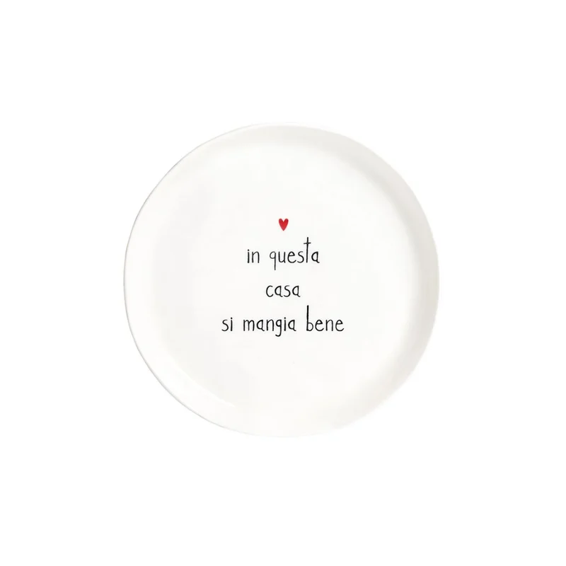 Simple Day – Set 2 piatti dessert Ø21 cm con scritte