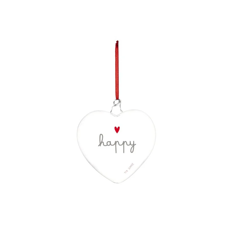 Simple Day – Pallina cuore vetro 15 cm con scritte
