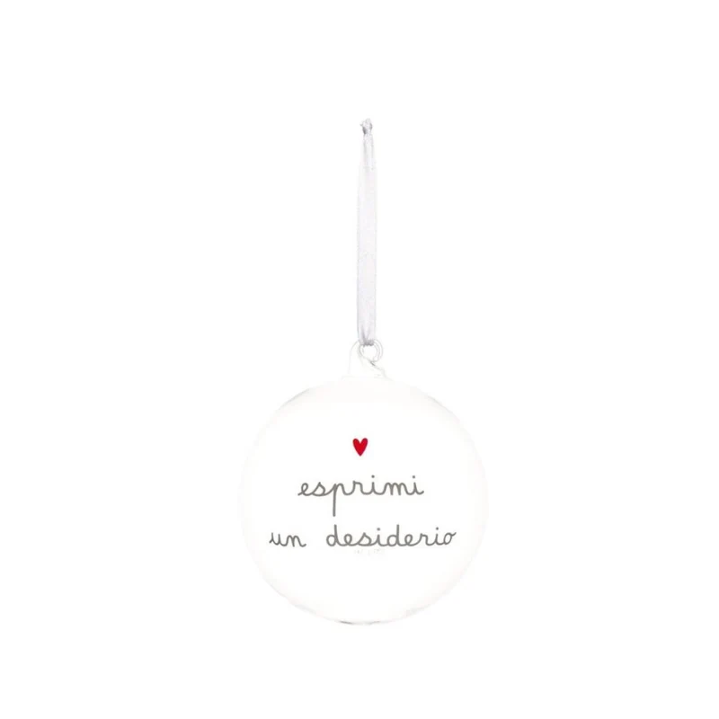 Simple Day – Pallina vetro 12 cm con scritte