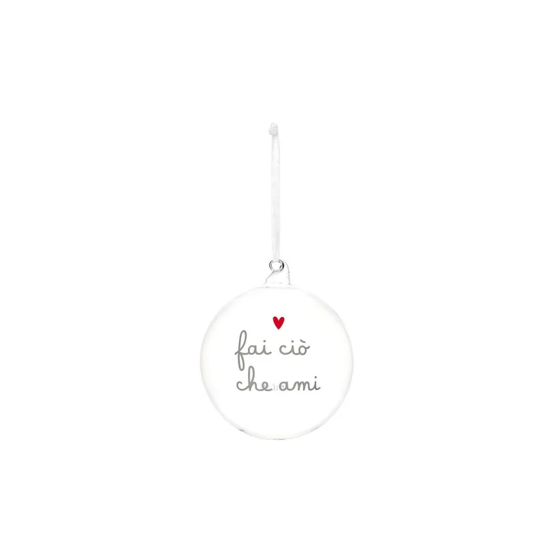 Simple Day – Pallina vetro 12 cm con scritte