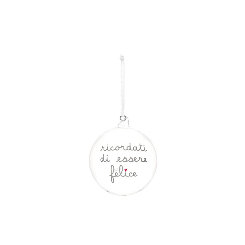 Simple Day – Pallina vetro 12 cm con scritte