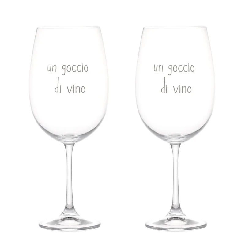 Simple Day - Set 2 calici vino Un goccio di vino 64cl