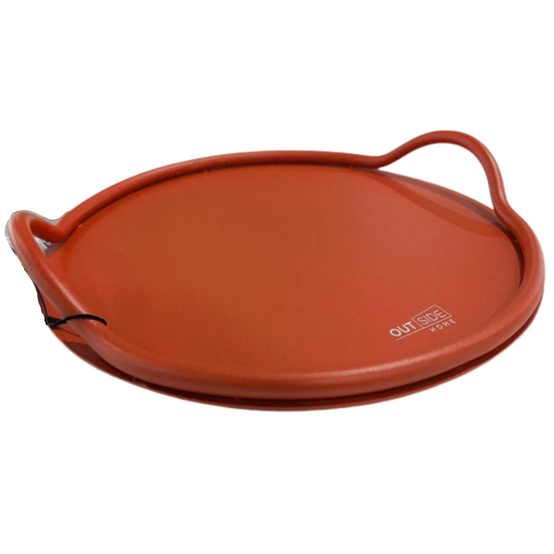 Vassoio tondo in alluminio terracotta 33 cm