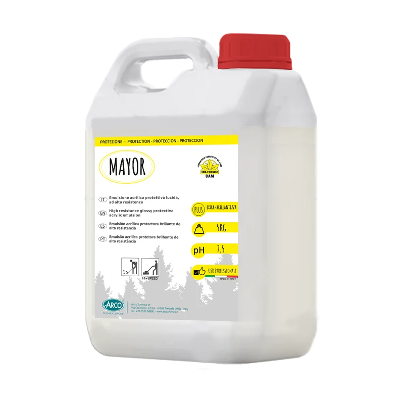 Emulsione acrilica-poliuretanica autolucidante per pavimenti Arco Chimica Mayor 4x5 kg