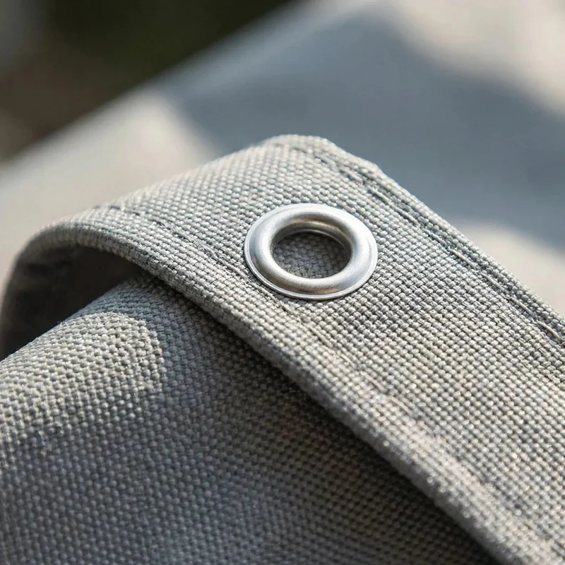 Balkondoek – privacy langs de reling, vastgebonden zonder te boren