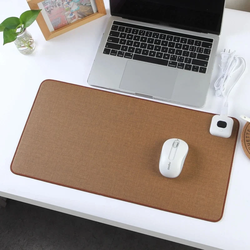 Heated Desk Mat with Temperature Control and Textured Surface