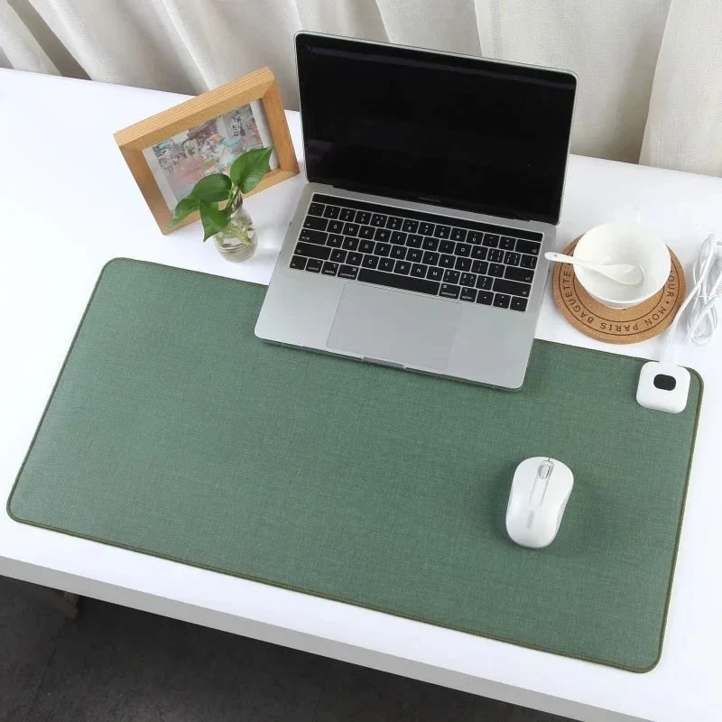 Heated Desk Mat with Temperature Control and Textured Surface