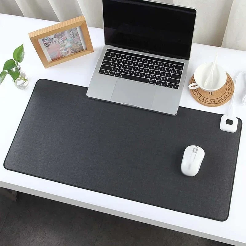 Heated Desk Mat with Temperature Control and Textured Surface