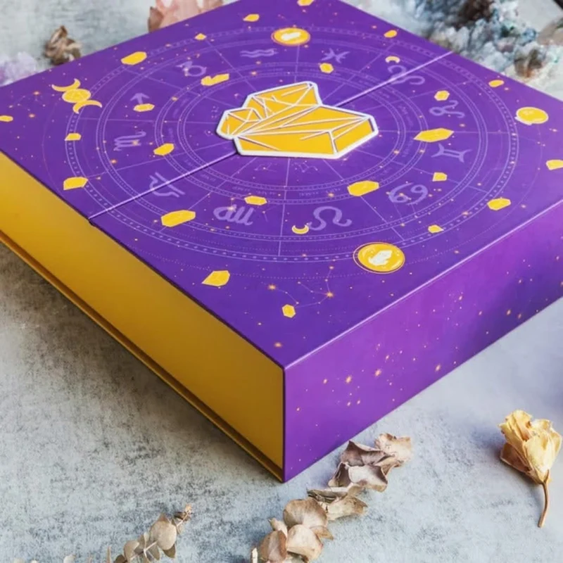 Halloween Advent Calendar for Children with Natural Crystals and Stones