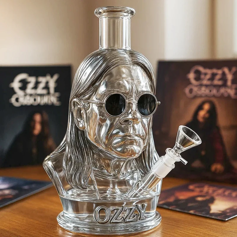 Halloween Glass Water Pipe Bong Party Decoration Men's Bust Glass