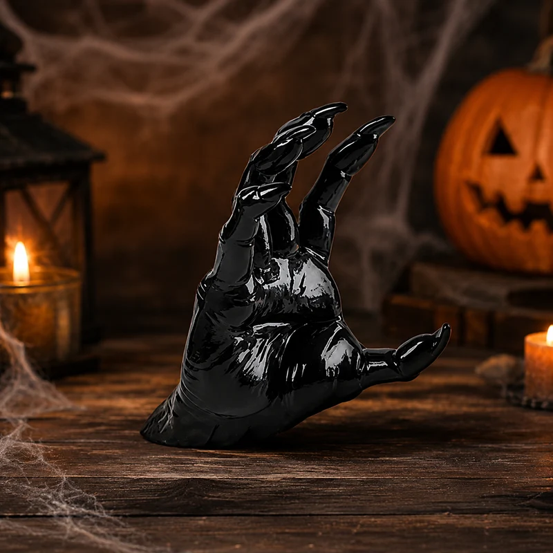 Halloween Gothic tealight candle holder, Demon Hand with Claws, wall-mounted 3D Gothic candle holder