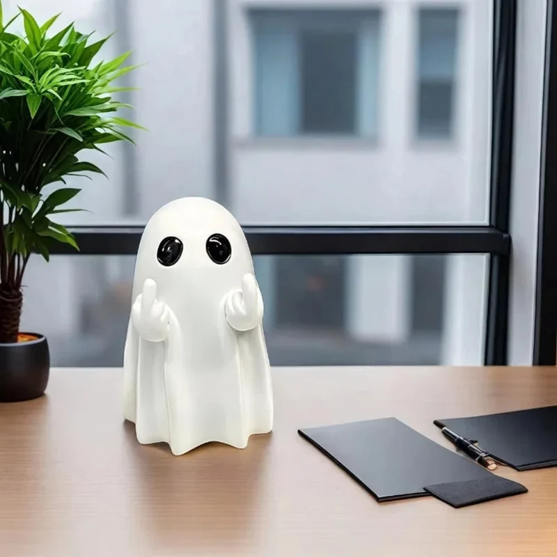 Halloween Home Decorations Resin Ghost Figurine for Desk and Shelf