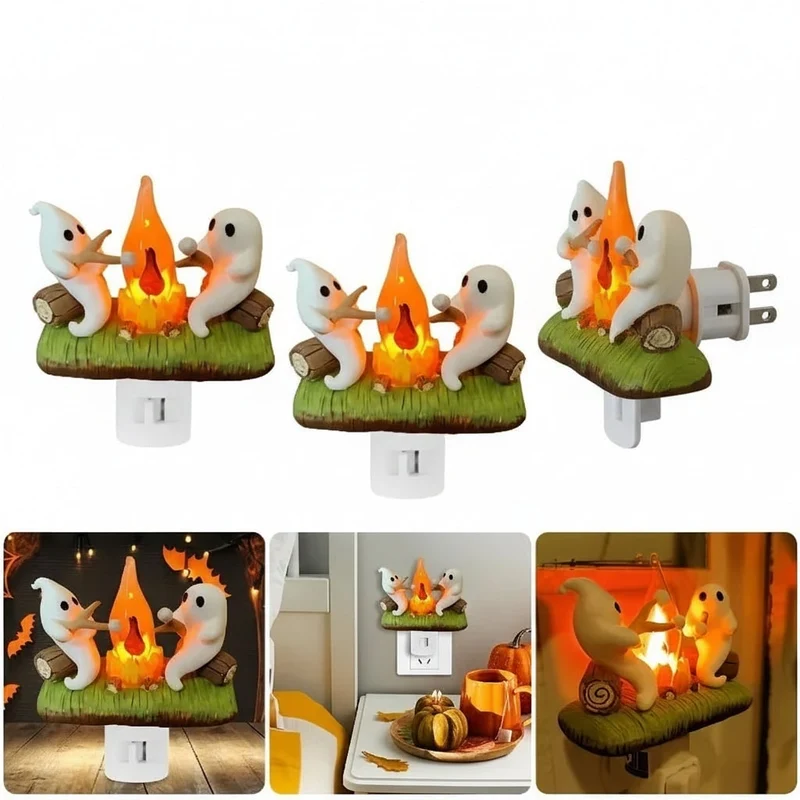 Halloween Ghost Night Light for the Bedroom with LED Touch Control for Children's Reading