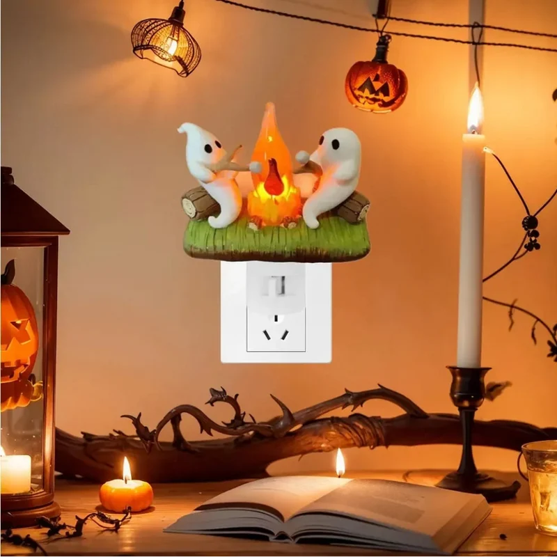 Halloween Ghost Night Light for the Bedroom with LED Touch Control for Children's Reading