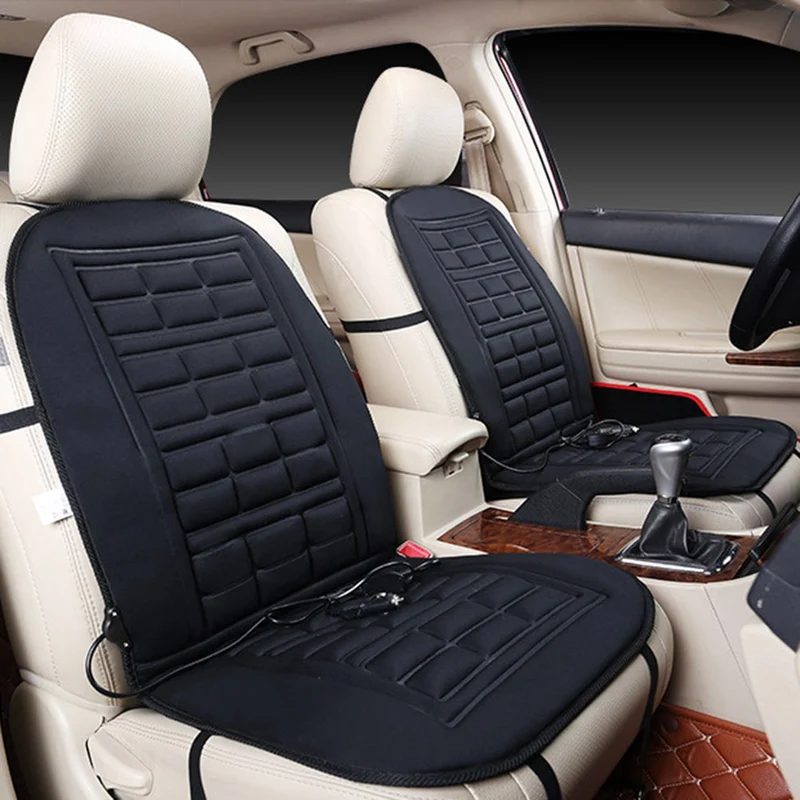 Car Seat Heating Mat with Remote Control, 12V Cigarette Lighter, 2 pcs