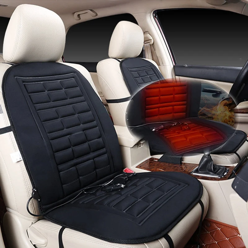 Car Seat Heating Mat with Remote Control, 12V Cigarette Lighter, 2 pcs