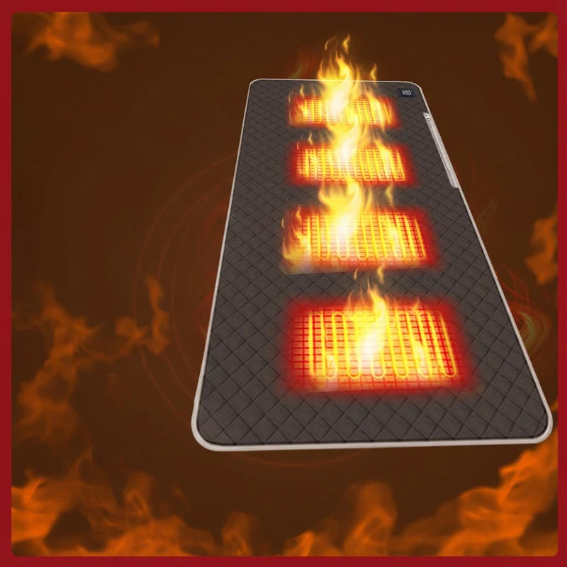 USB Heated Camping Mat with Temperature Control and Heating Zones