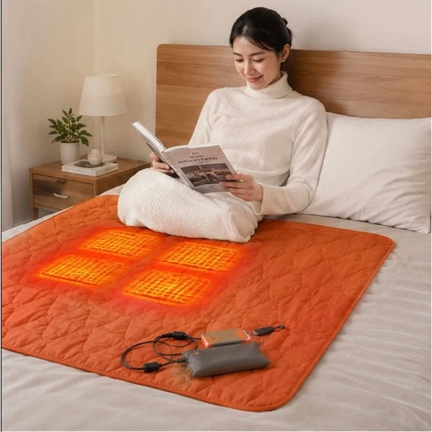USB Heated Camping Mat with Temperature Control and Heating Zones