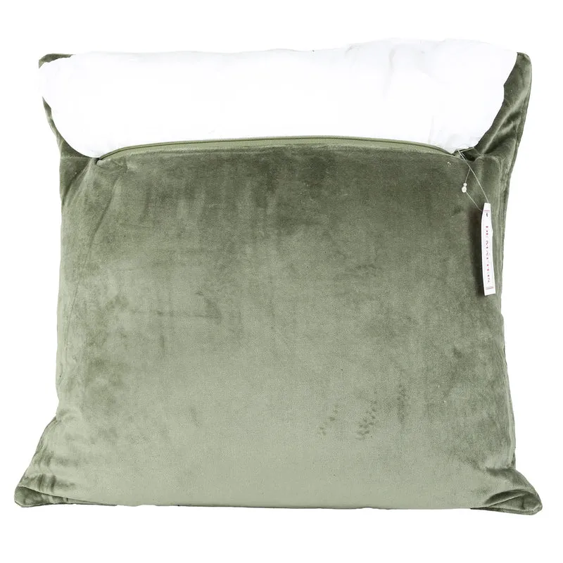 Cuscino 45x45 Cm Velluto Verde Quiltato