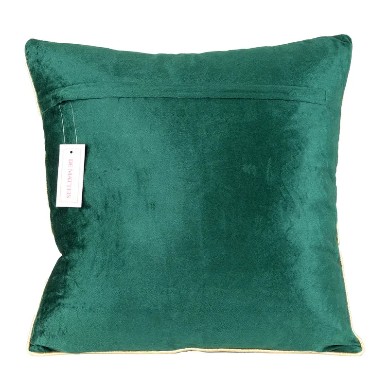 Cuscino 45x45 Cm Velluto Verde Merry Christmas