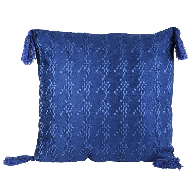 Cuscino 45x45 Cm Blu Tessuto Boucle