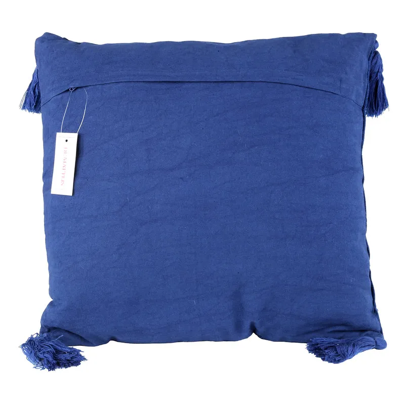Cuscino 45x45 Cm Blu Tessuto Boucle