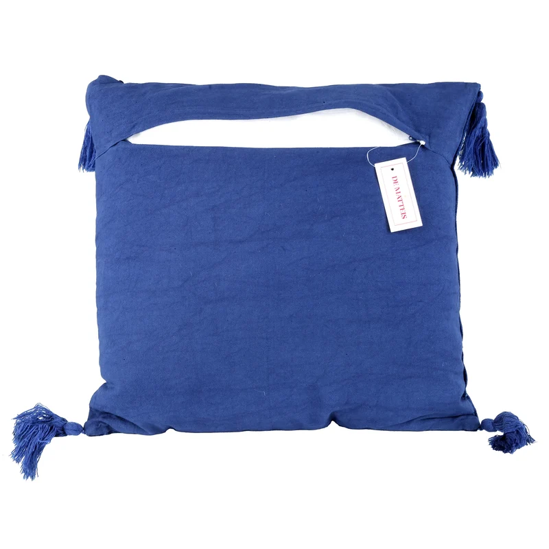 Cuscino 45x45 Cm Blu Tessuto Boucle
