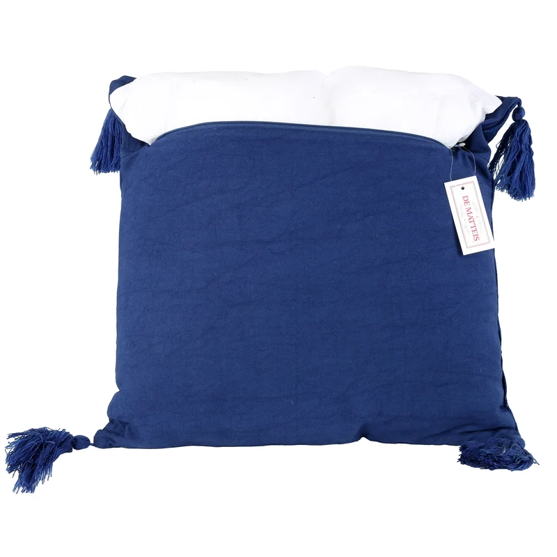 Cuscino 45x45 Cm Blu Tessuto Boucle