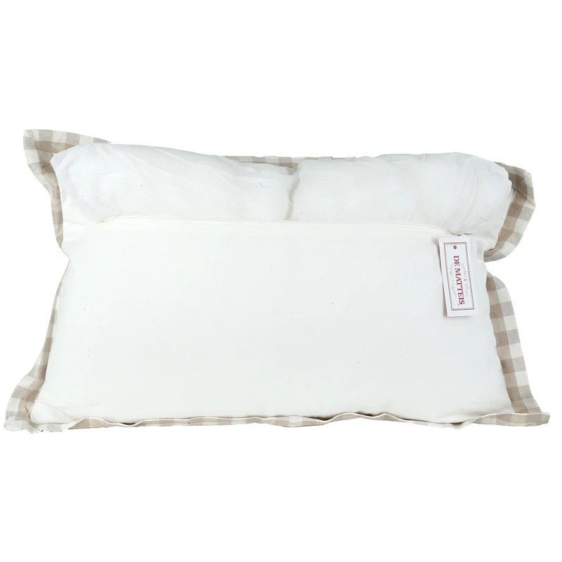 Cuscino 50x30 Cm Ricamato Fiori Blu Verdi