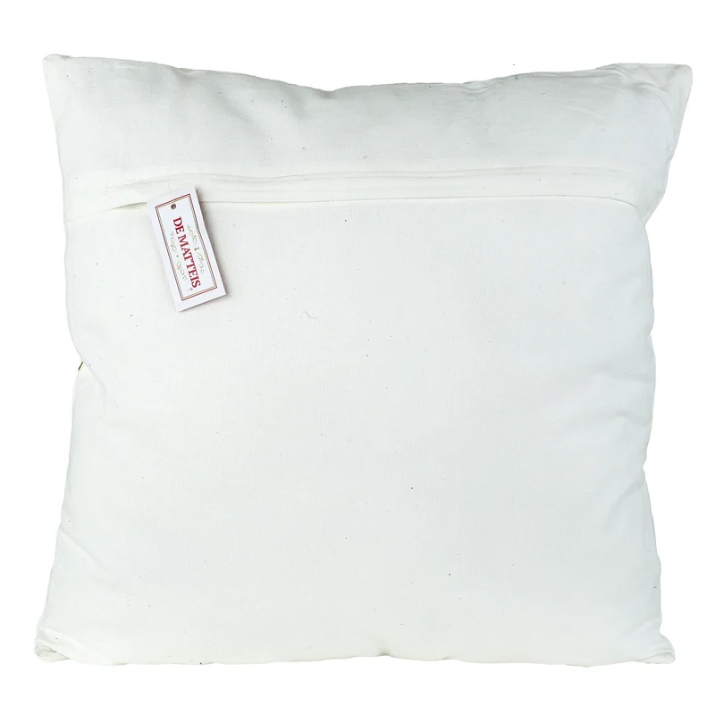 Cuscino 45x45 Cm Cotone Ricamo Fiori Azzurri