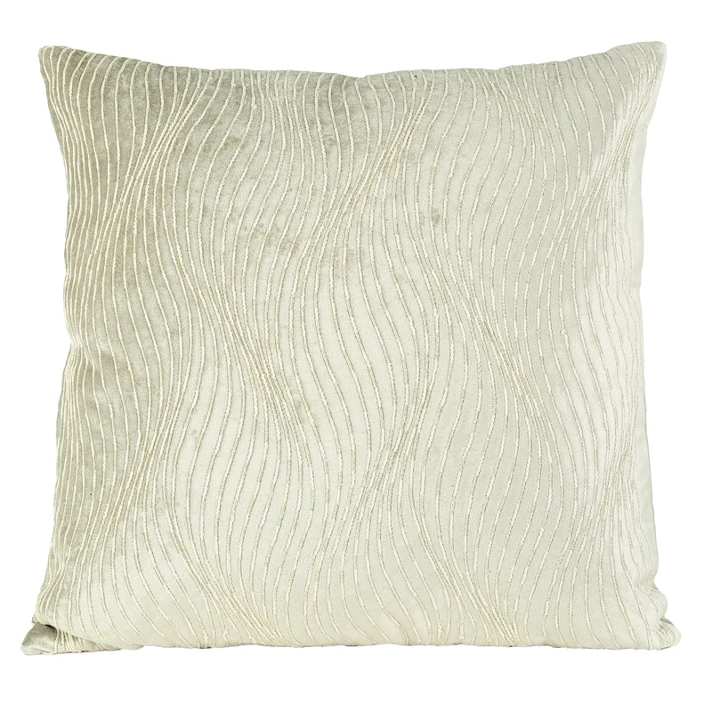 Cuscino 45x45 Cm Velluto Crema Decoro Crema