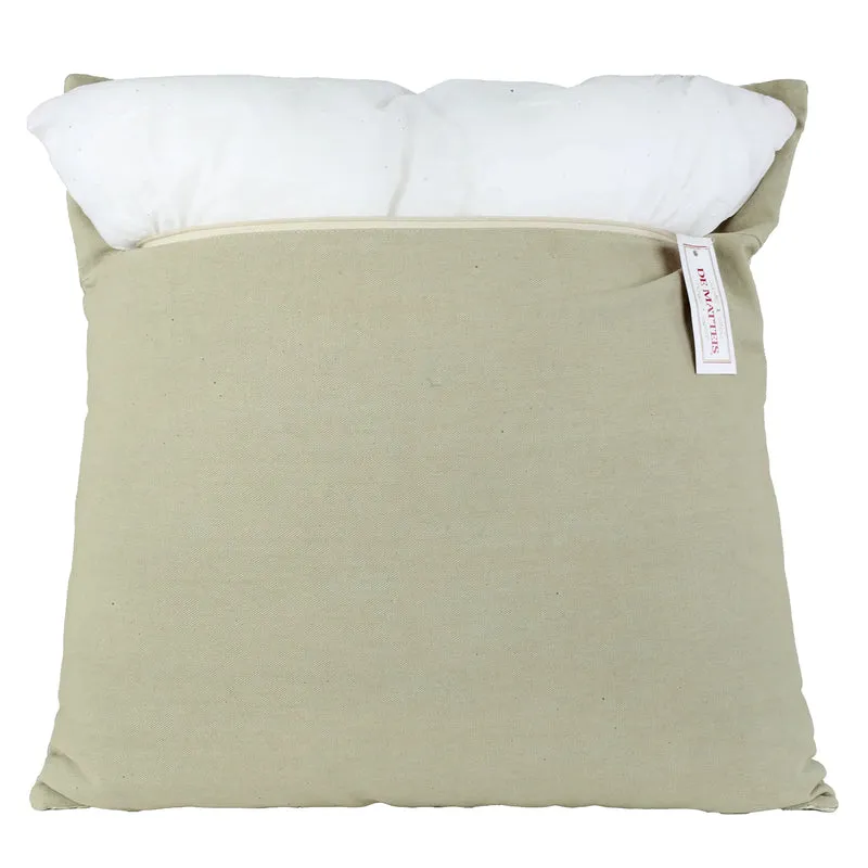 Cuscino 45x45 Cm Velluto Crema Decoro Crema