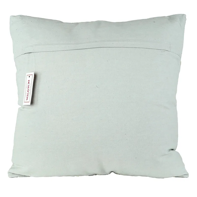 Cuscino 45x45 Cm Cotone Ricamato Azzurro