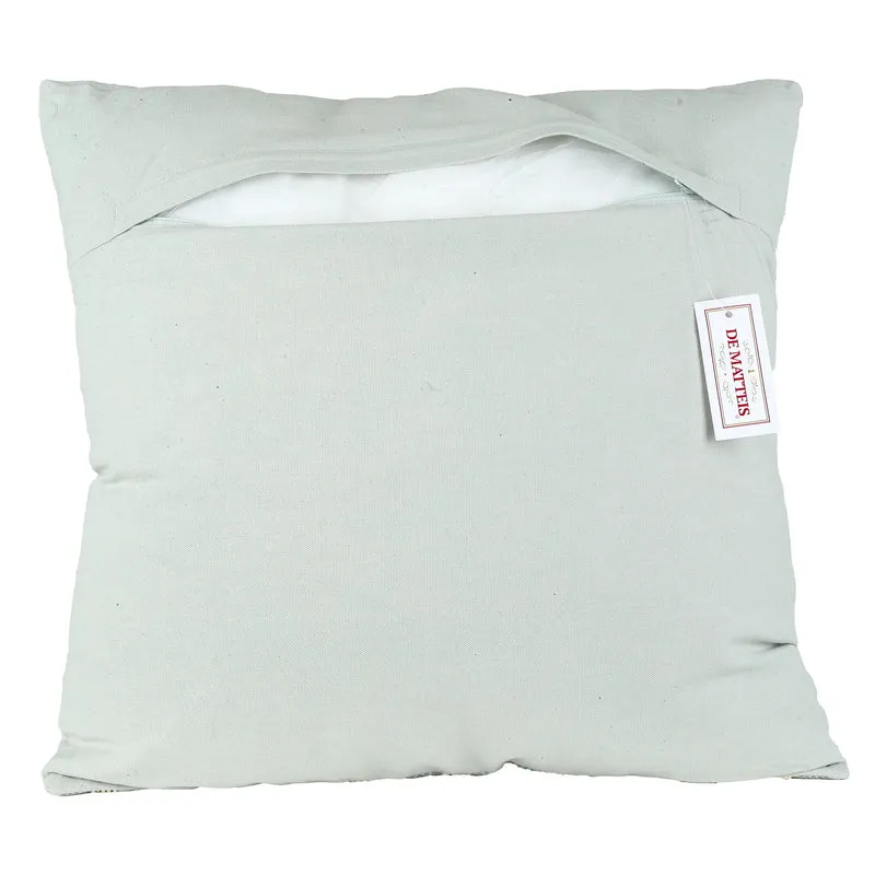Cuscino 45x45 Cm Cotone Ricamato Azzurro