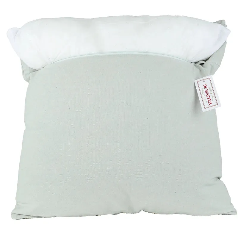 Cuscino 45x45 Cm Cotone Ricamato Azzurro