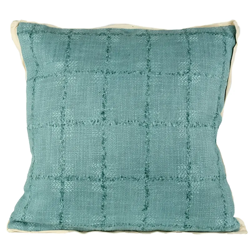 Cuscino 45x45 Cm Cotone Azzurro Crema
