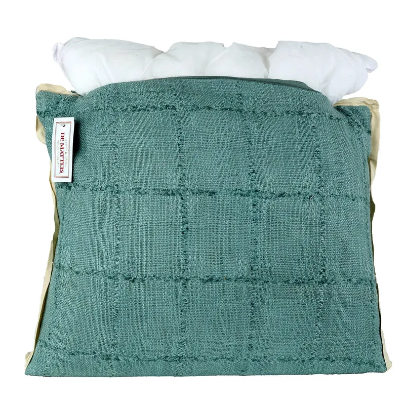 Cuscino 45x45 Cm Cotone Azzurro Crema